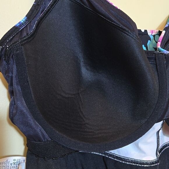 Lands End Women's Tankini Swim Top‎ Size 24W Floral Twist Front Underwire - Picture 13 of 16